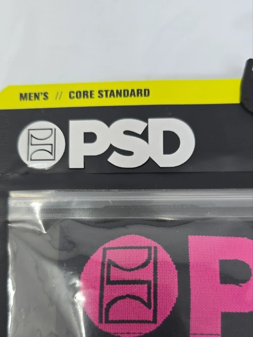 PSD Men’s Miami Black Boxer Briefs with Neon Pink & Bright Blue Palm Print -